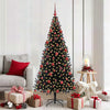 VidaXL Sapin de Noël avec 300 LED avec PVC noir standard 180 cm