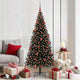 VidaXL Sapin de Noël avec 300 LED avec PVC noir standard 180 cm