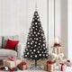 VidaXL Sapin de Noël avec 300 LED avec PVC noir standard 180 cm