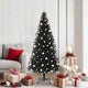 VidaXL Sapin de Noël avec 300 LED avec PVC noir standard 180 cm