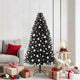 VidaXL Sapin de Noël avec 300 LED avec PVC noir standard 180 cm