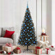 VidaXL Sapin de Noël avec 300 LED avec PVC noir standard 180 cm
