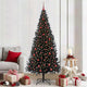 VidaXL Sapin de Noël avec 300 LED avec PVC noir standard 210 cm