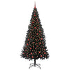 VidaXL Sapin de Noël avec 300 LED avec PVC noir standard 210 cm