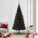VidaXL Sapin de Noël avec 300 LED avec PVC noir standard 210 cm