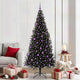 VidaXL Sapin de Noël avec 300 LED avec PVC noir standard 210 cm