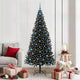 VidaXL Sapin de Noël avec 300 LED avec PVC noir standard 210 cm