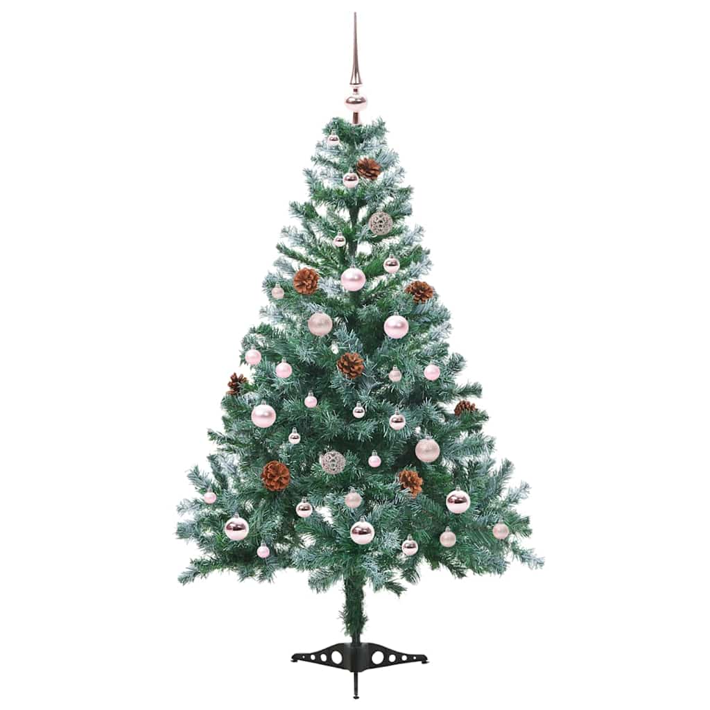 Vidaxx sapin de Noël artificiel avec 150 LED vertes, 150 cm PVC et acier