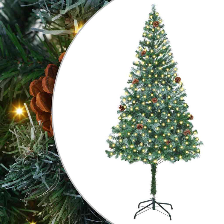 Vidaxx sapin de Noël artificiel avec 300 LED vert 180 cm PVC et acier