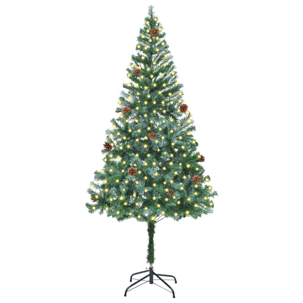 Vidaxx sapin de Noël artificiel avec 300 LED vert 180 cm PVC et acier