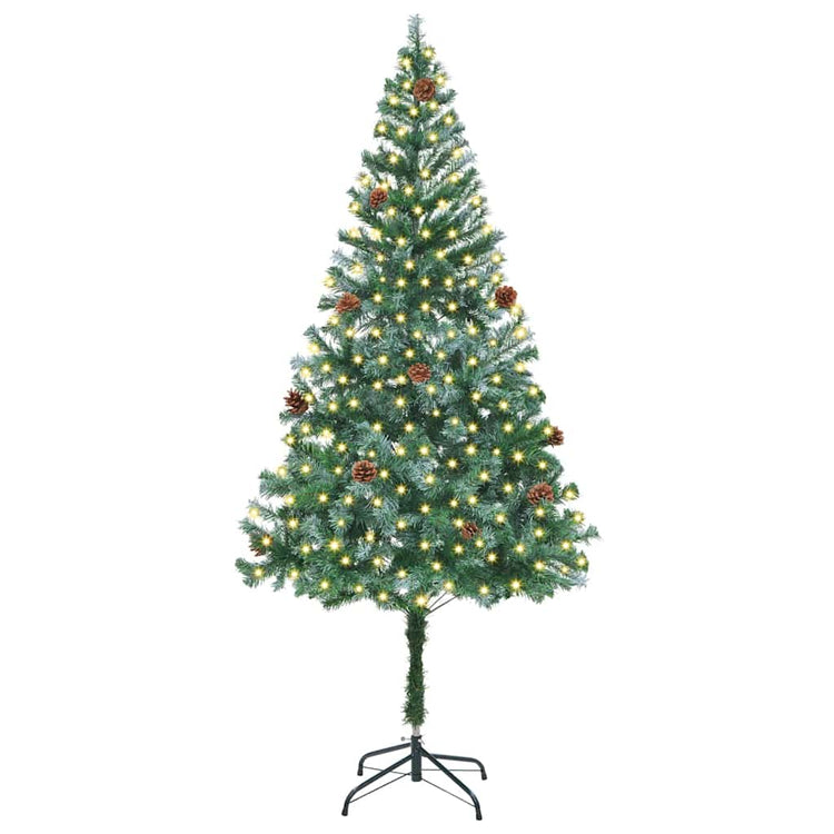 Vidaxx sapin de Noël artificiel avec 300 LED vert 180 cm PVC et acier