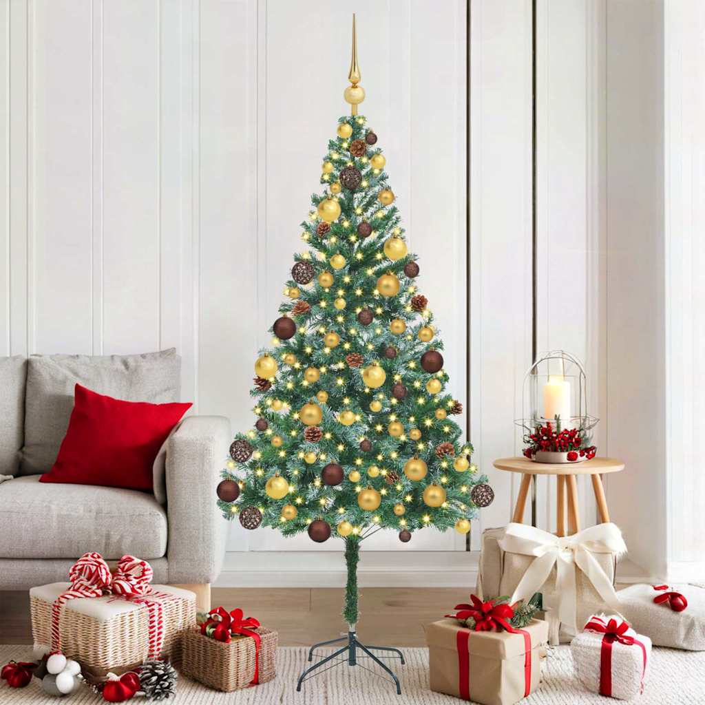 Vidaxx sapin de Noël artificiel avec 300 LED vert 180 cm PVC et acier