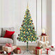 Vidaxx sapin de Noël artificiel avec 300 LED vert 180 cm PVC et acier