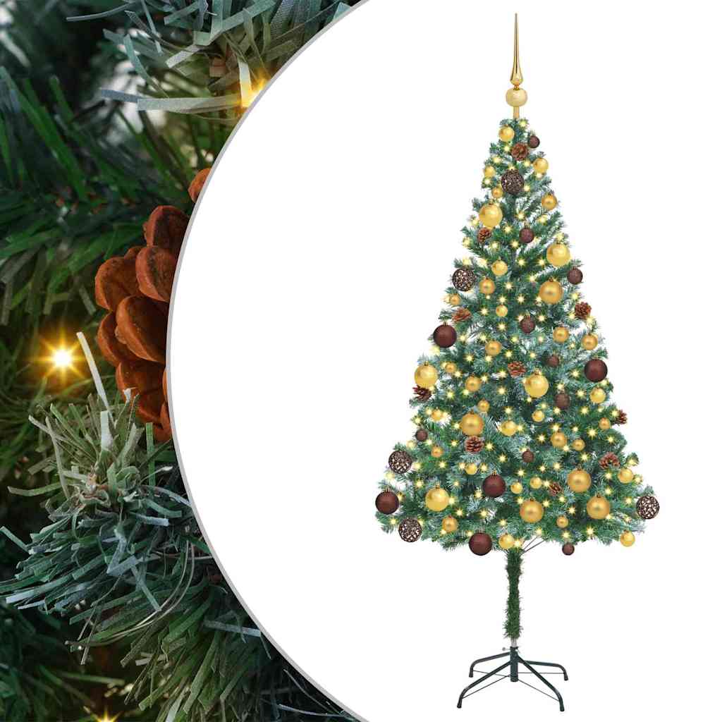 Vidaxx sapin de Noël artificiel avec 300 LED vert 180 cm PVC et acier