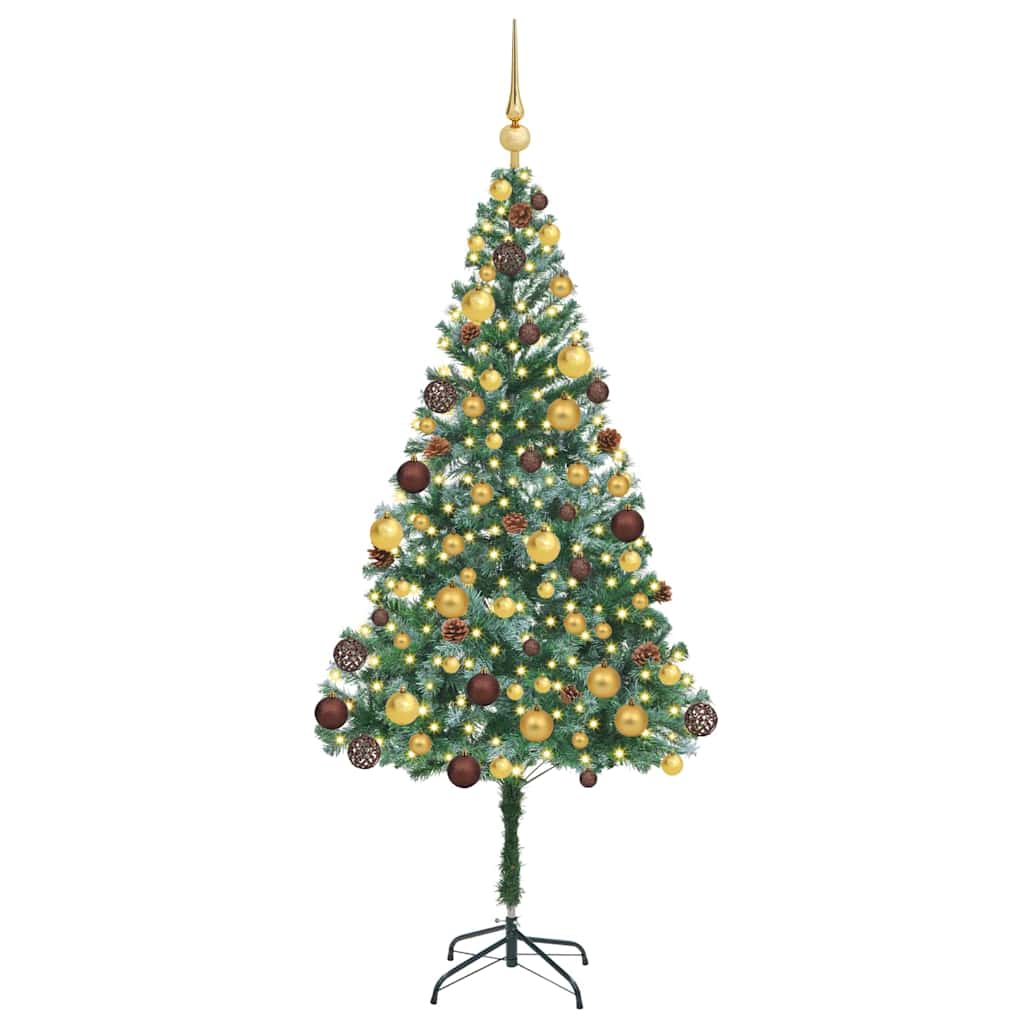 Vidaxx sapin de Noël artificiel avec 300 LED vert 180 cm PVC et acier