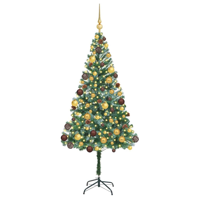 Vidaxx sapin de Noël artificiel avec 300 LED vert 180 cm PVC et acier