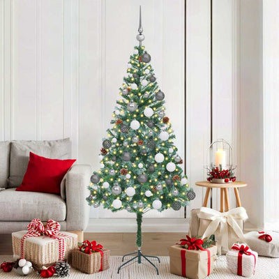 Vidaxx sapin de Noël artificiel avec 300 LED vert 180 cm PVC et acier