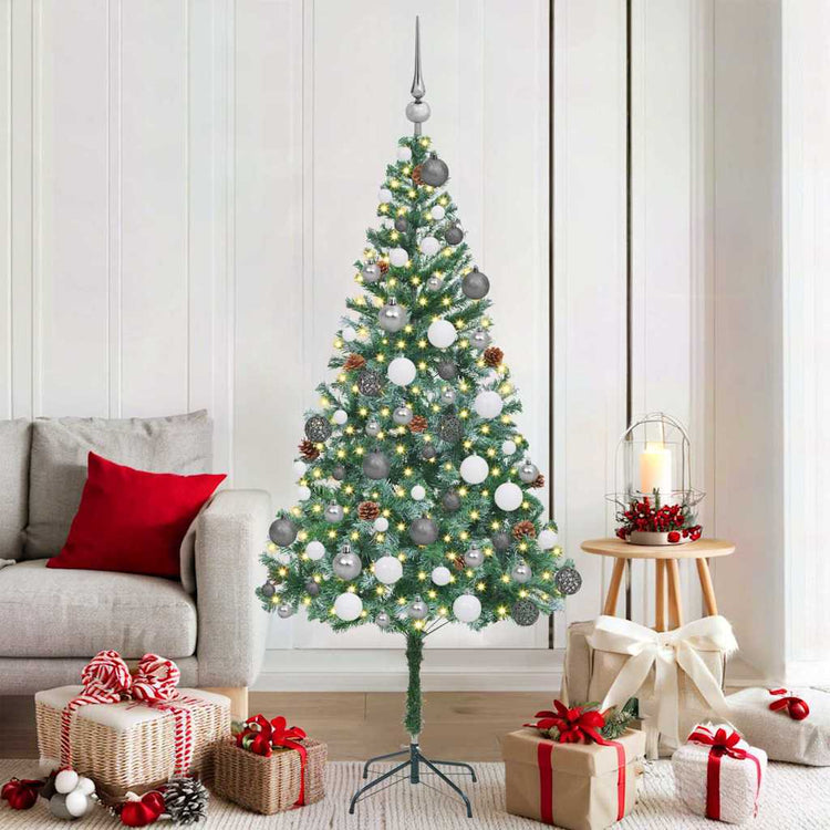 Vidaxx sapin de Noël artificiel avec 300 LED vert 180 cm PVC et acier
