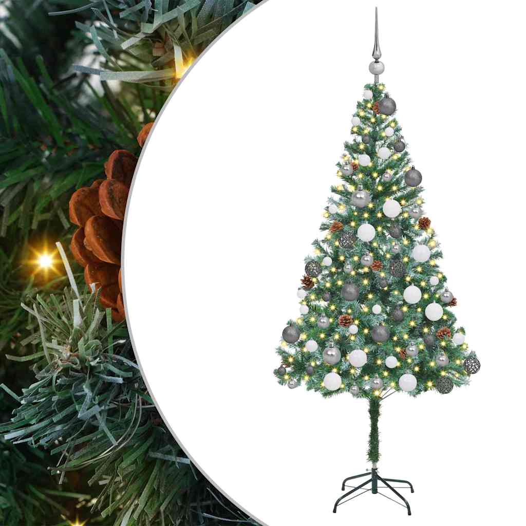 Vidaxx sapin de Noël artificiel avec 300 LED vert 180 cm PVC et acier