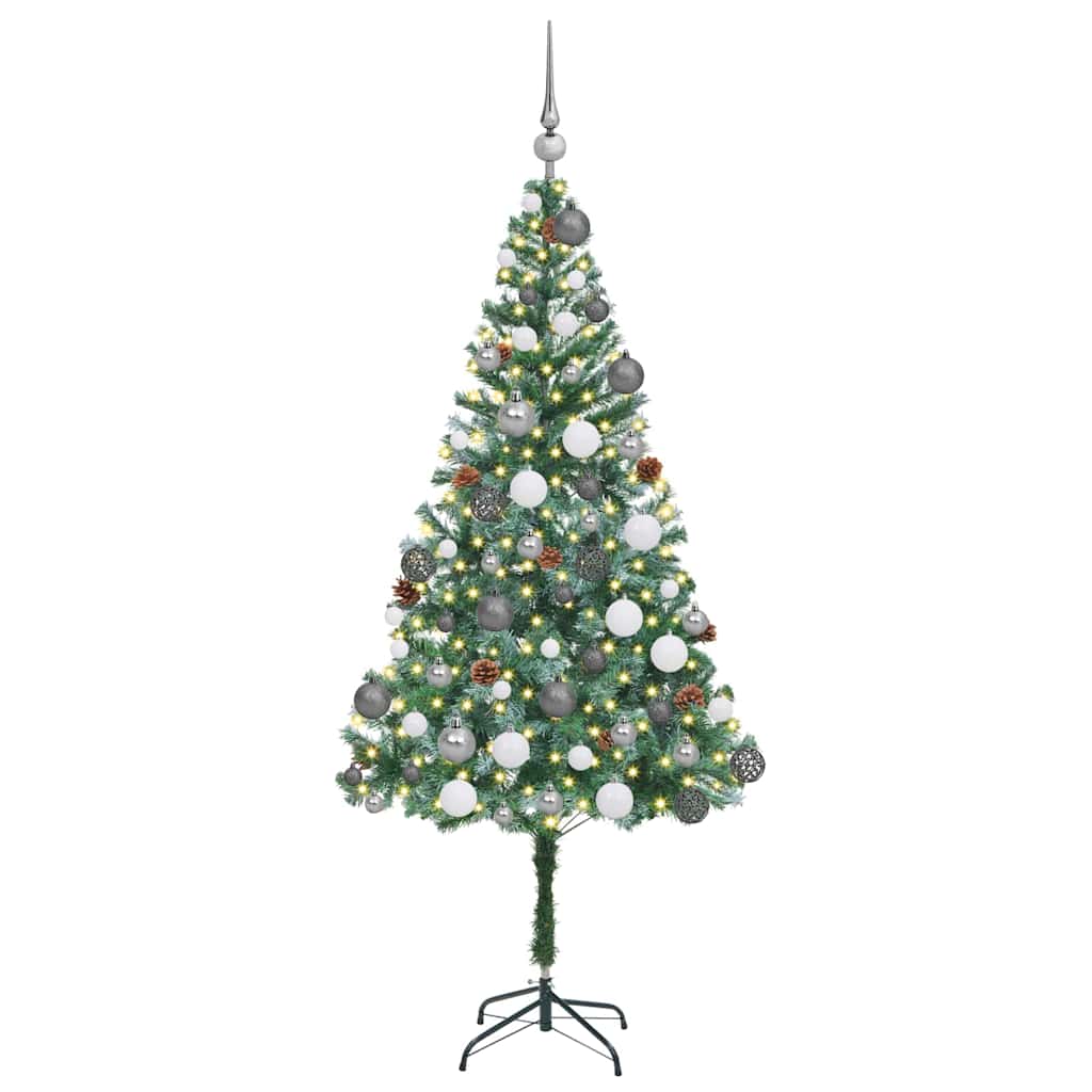 Vidaxx sapin de Noël artificiel avec 300 LED vert 180 cm PVC et acier
