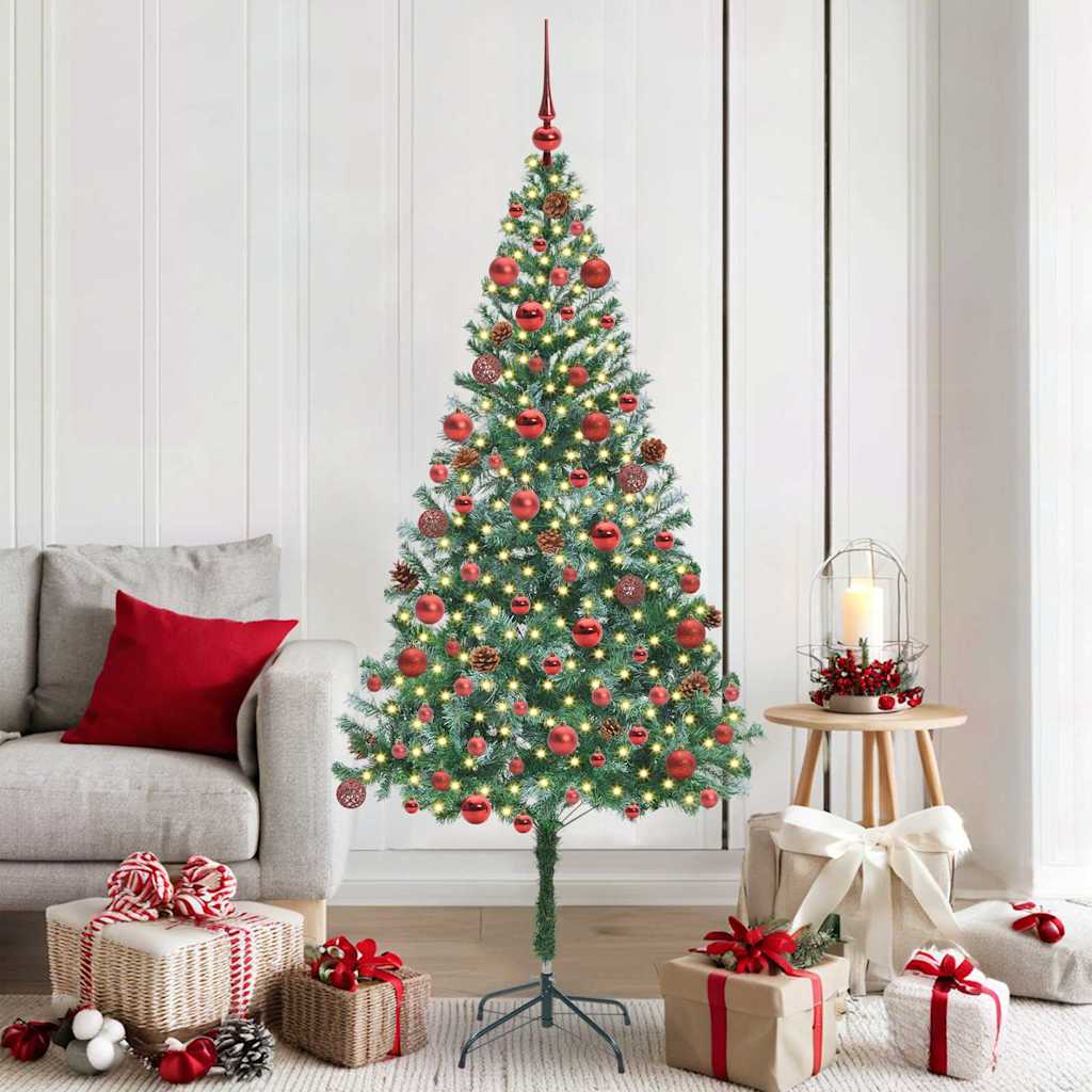 Vidaxx sapin de Noël artificiel avec 300 LED vert 180 cm PVC et acier