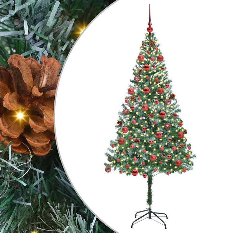 Vidaxx sapin de Noël artificiel avec 300 LED vert 180 cm PVC et acier