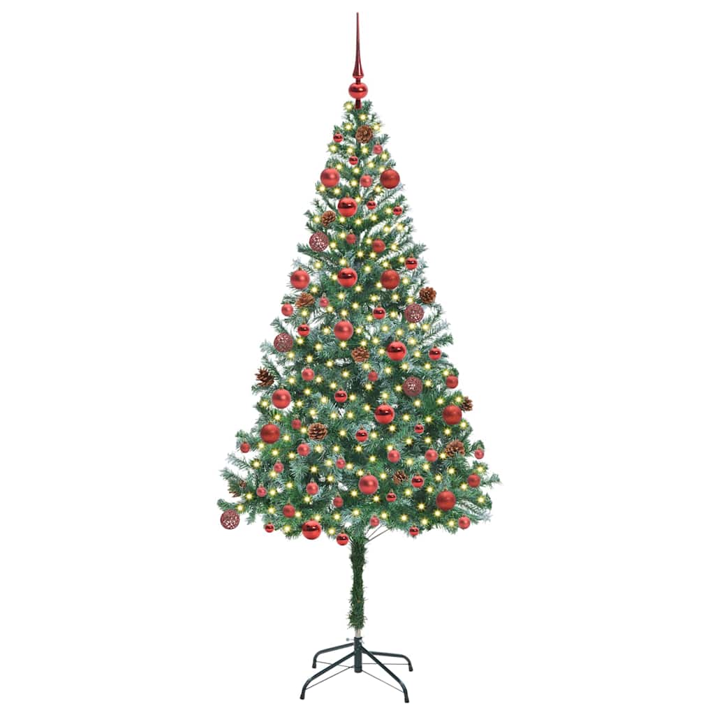 Vidaxx sapin de Noël artificiel avec 300 LED vert 180 cm PVC et acier