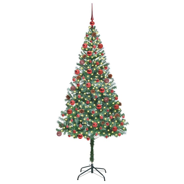 Vidaxx sapin de Noël artificiel avec 300 LED vert 180 cm PVC et acier