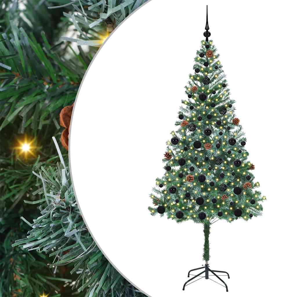 Vidaxx sapin de Noël artificiel avec 300 LED vert 180 cm PVC et acier