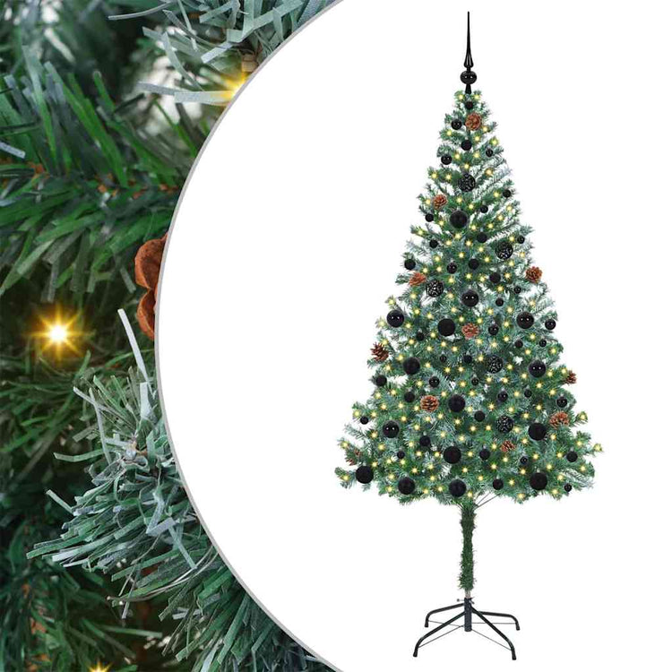 Vidaxx sapin de Noël artificiel avec 300 LED vert 180 cm PVC et acier