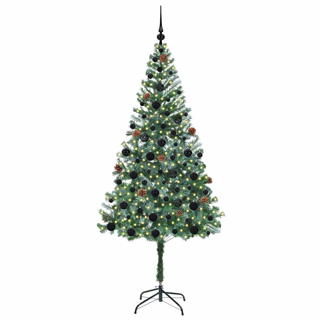 Vidaxx sapin de Noël artificiel avec 300 LED vert 180 cm PVC et acier