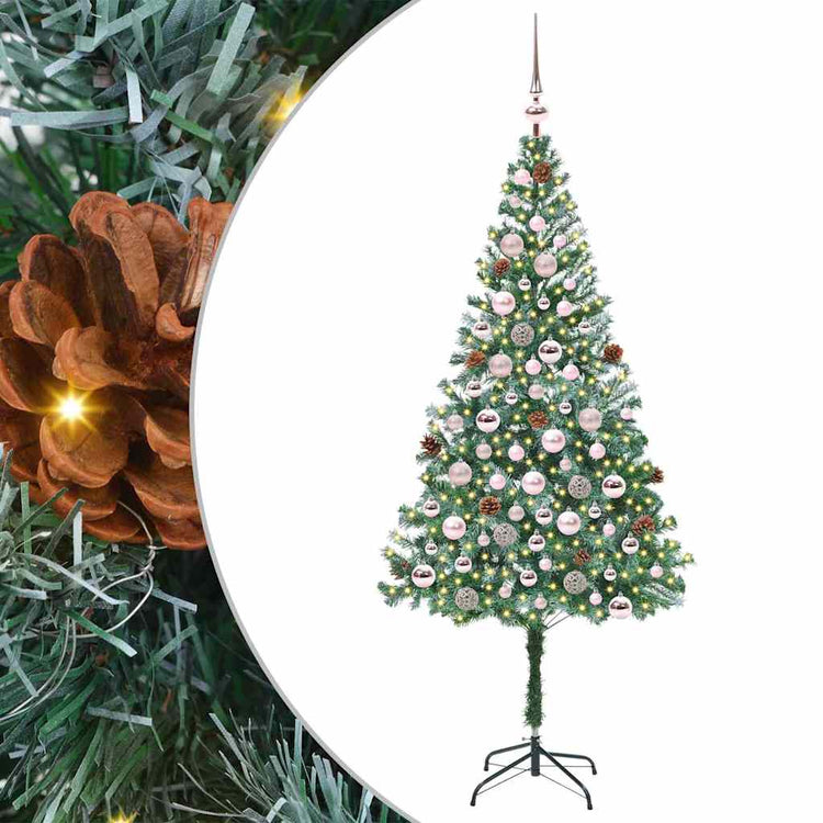 Vidaxx sapin de Noël artificiel avec 300 LED vert 180 cm PVC et acier