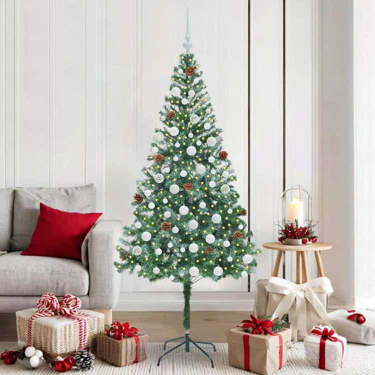 Vidaxx sapin de Noël artificiel avec 300 LED vert 180 cm PVC et acier