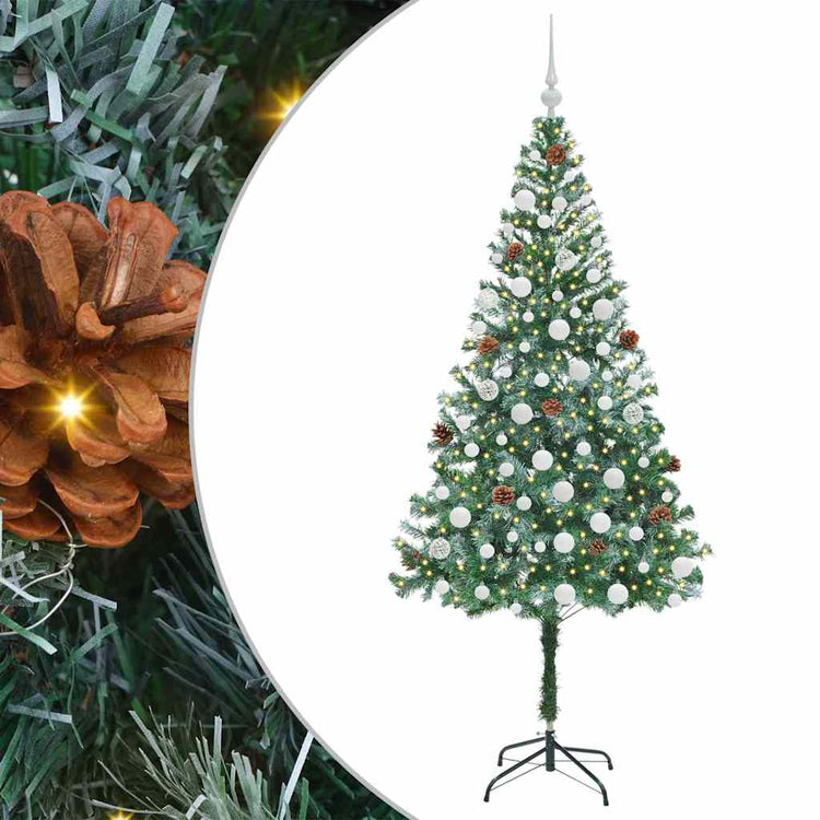 Vidaxx sapin de Noël artificiel avec 300 LED vert 180 cm PVC et acier