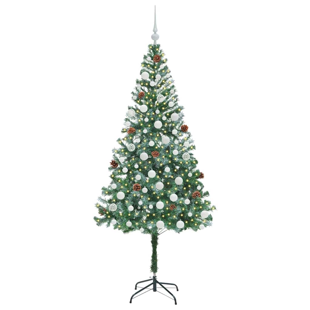 Vidaxx sapin de Noël artificiel avec 300 LED vert 180 cm PVC et acier