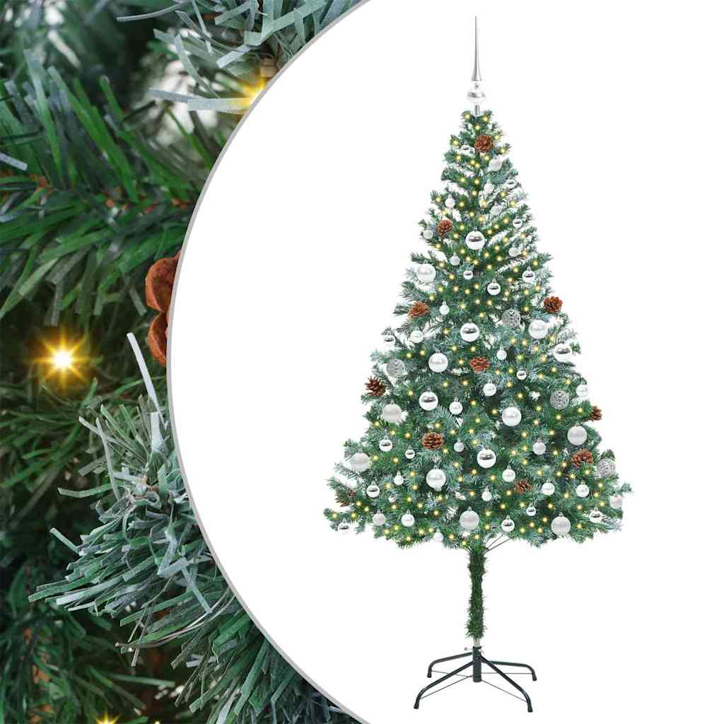 Vidaxx sapin de Noël artificiel avec 300 LED vert 180 cm PVC et acier