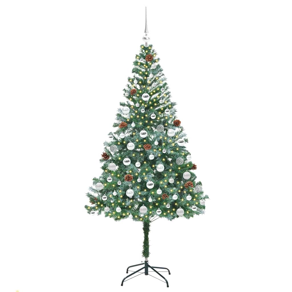 Vidaxx sapin de Noël artificiel avec 300 LED vert 180 cm PVC et acier