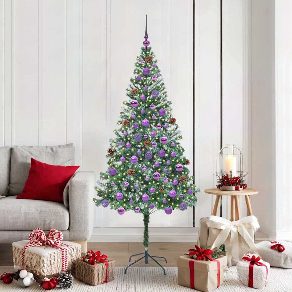 Vidaxx sapin de Noël artificiel avec 300 LED vert 180 cm PVC et acier