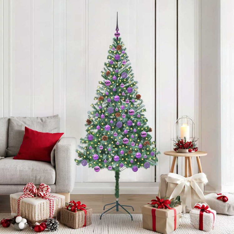Vidaxx sapin de Noël artificiel avec 300 LED vert 180 cm PVC et acier