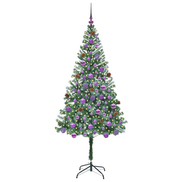 Vidaxx sapin de Noël artificiel avec 300 LED vert 180 cm PVC et acier