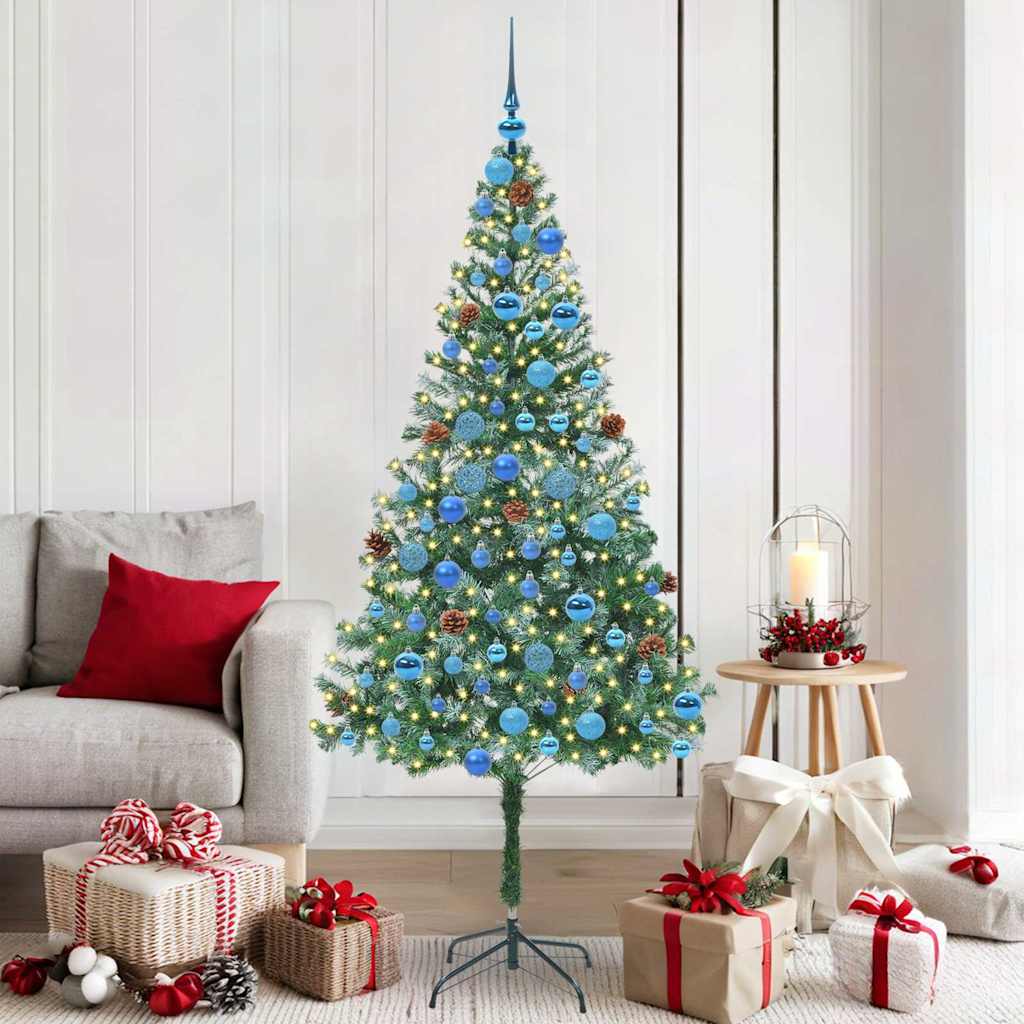 Vidaxx sapin de Noël artificiel avec 300 LED vert 180 cm PVC et acier