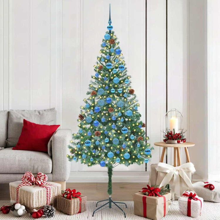Vidaxx sapin de Noël artificiel avec 300 LED vert 180 cm PVC et acier