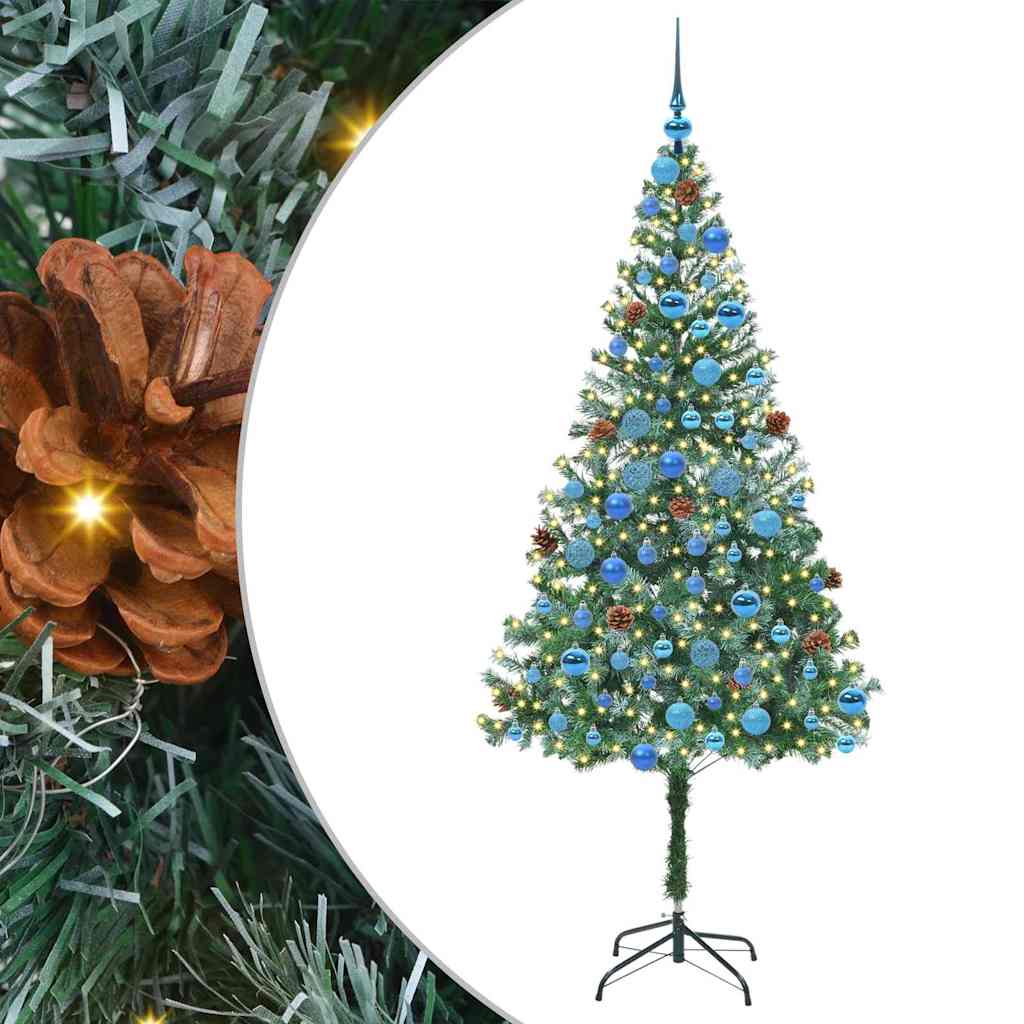 Vidaxx sapin de Noël artificiel avec 300 LED vert 180 cm PVC et acier