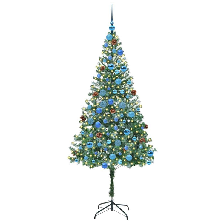 Vidaxx sapin de Noël artificiel avec 300 LED vert 180 cm PVC et acier