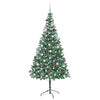 Vidaxx sapin de Noël artificiel avec 300 LED vertes, 210 cm PVC et acier