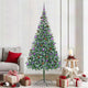 Vidaxx sapin de Noël artificiel avec 300 LED vertes, 210 cm PVC et acier