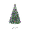 Vidaxx sapin de Noël artificiel avec 300 LED vertes, 210 cm PVC et acier