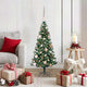 Vidaxx sapin de Noël artificiel illuminé vert 120 cm PVC et métal