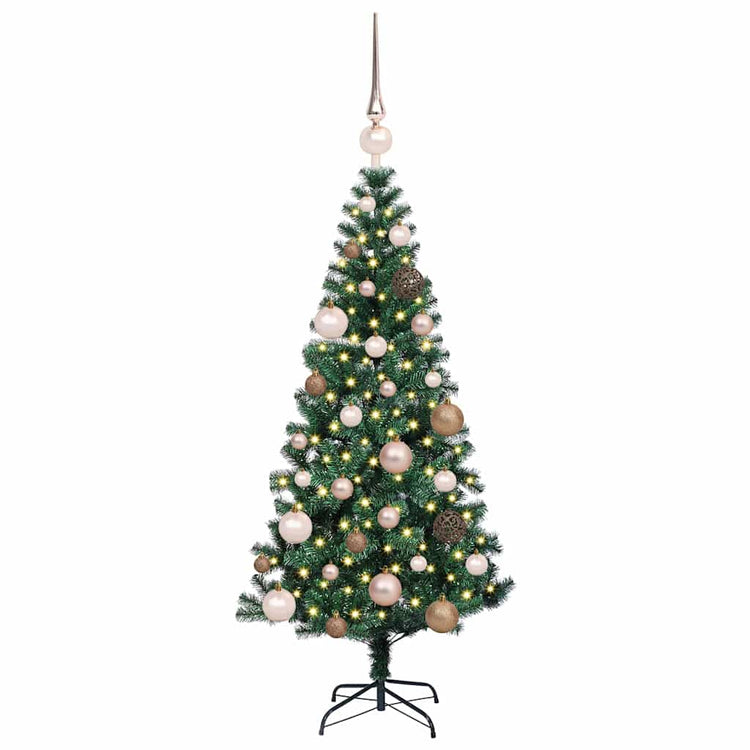 Vidaxx sapin de Noël artificiel illuminé vert 120 cm PVC et métal