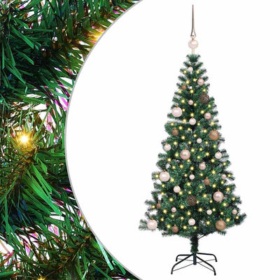 Vidaxx sapin de Noël artificiel illuminé vert 150 cm PVC et métal